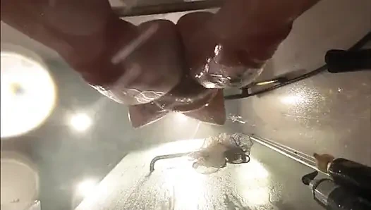 Banyo Altında Web Kamerası. Kız arkadaş duşta seksten sonra