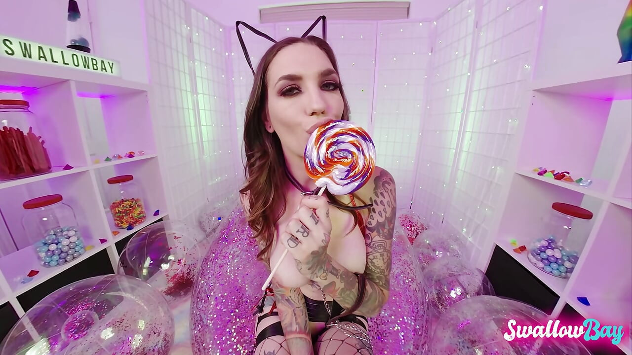 Tattooed Rocky Girl Sucking Cock on Leash