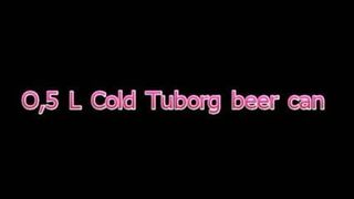 Inserted Tuborg beer can