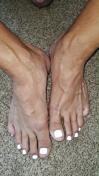 Taking off my socks and pissing on my painted toes