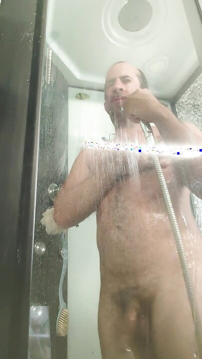 Me bathing