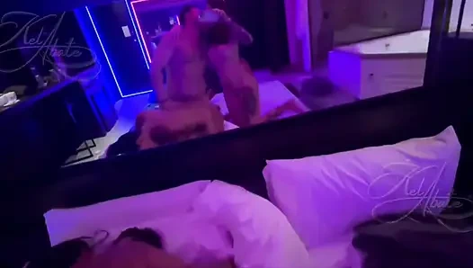 We Took the Cuckold's Wife to the Motel and Fucked Her in Every Way, We Put Two Cocks in Her Pussy and Filmed It to Send to Him!