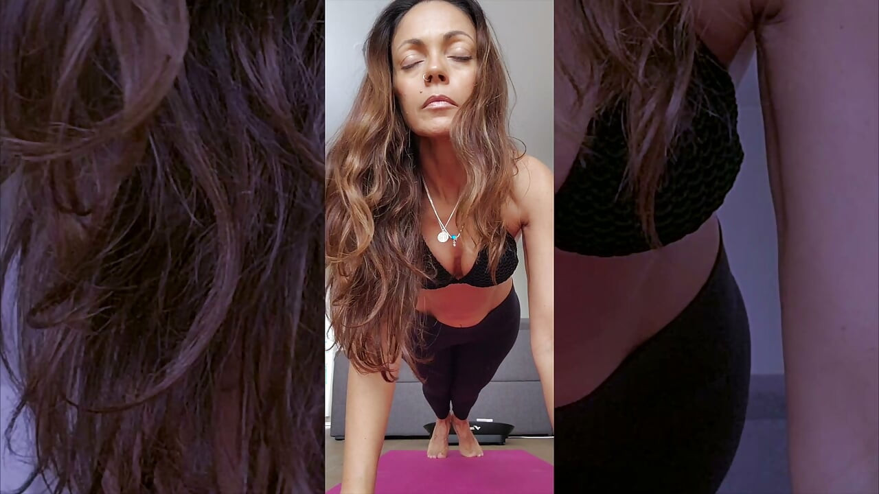 Getting interrupted by a man with a hard dick while I do my yoga