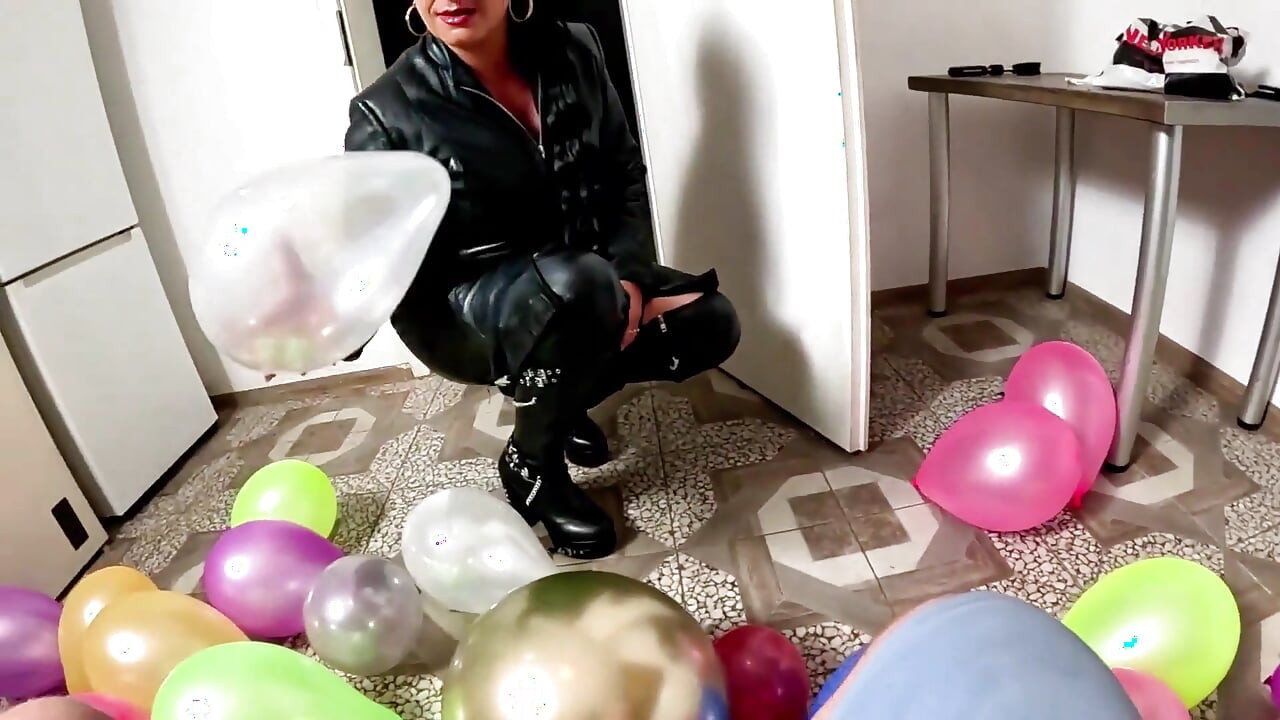 Strict Leather Balloon Punishment.