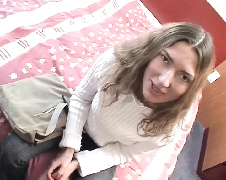 Naughty French Teen Likes Using Her Feet to Wank Cock