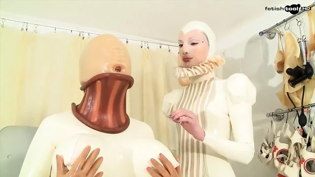 latex suit and latex glove