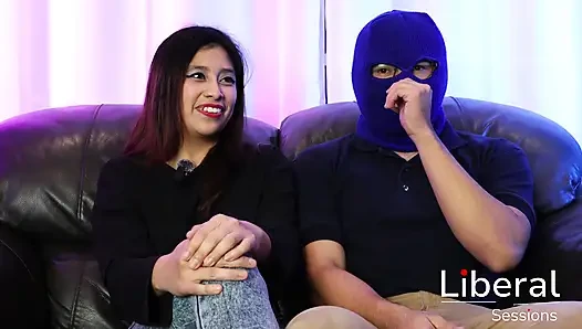 SLIM HOTWIFE GETS FUCKED IN GANGBANG, HER CUCKOLD IS PRESENT