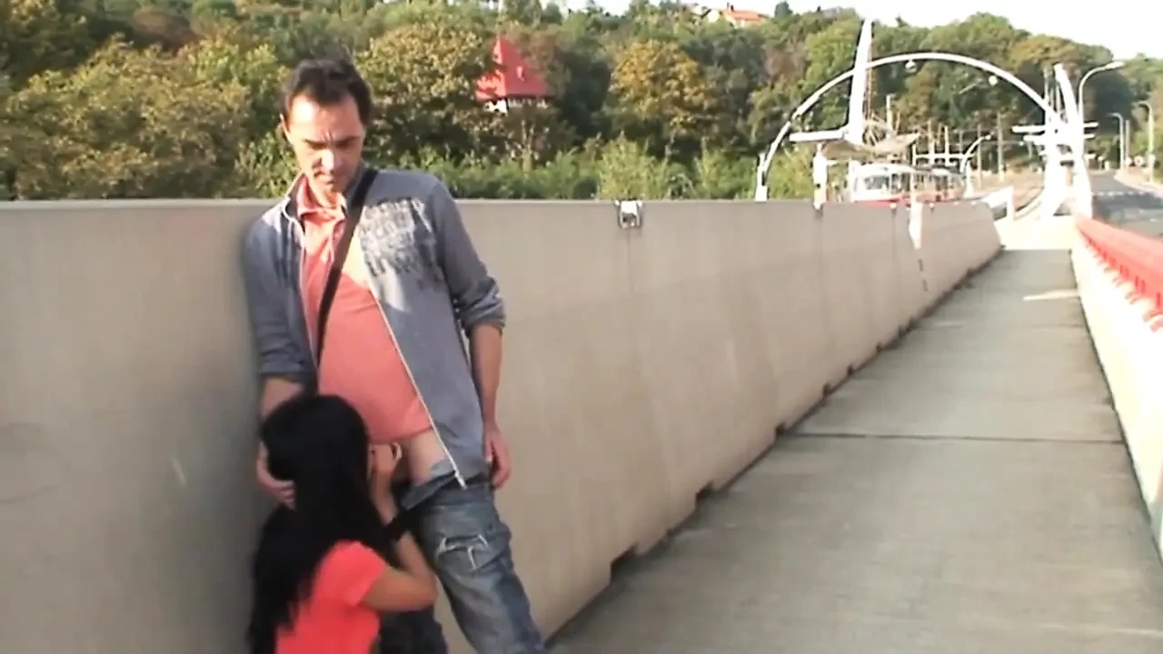Young girl fucked outside by an old man