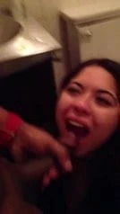 She swallows and play with it what a good little slut she is