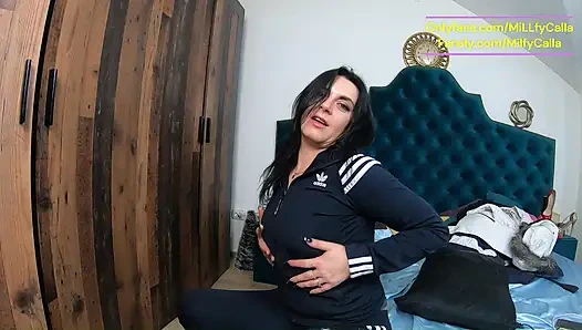 День расслабления с моими пуховиками - спортивный стриптиз, мастурбация и мягкие оргазмы