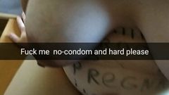 BBW Slut-wife begs you for no-condom fucking - Milky Mari