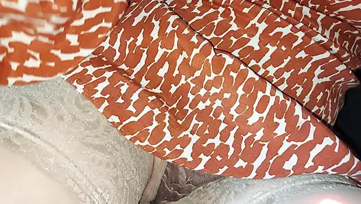 Real amateur stepmom seduces and teases her stepson and gives him a footjob in the car, in public