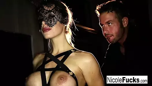 Nicole gets dominated by a big cock stud then gets creampied