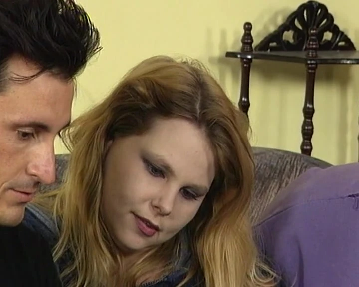 Chubby German blonde drinks cum after hot threesome