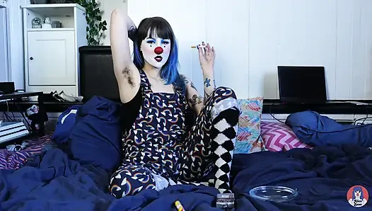 Hairy Clown Smokes
