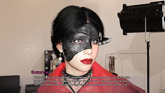 Tiga panel: suami nonton istrinya lagi asik bdsm sama pria antar ras - dominatrix dan budak seksnya - episode 14