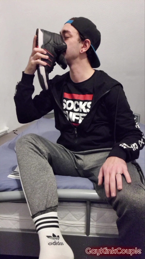Caught Sniffing his Sneaker