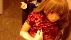 my kigurumi dressd in cheongsam