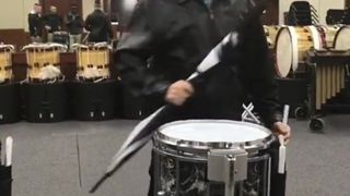 Strong Man in Leather Plays with HUGE Sticks