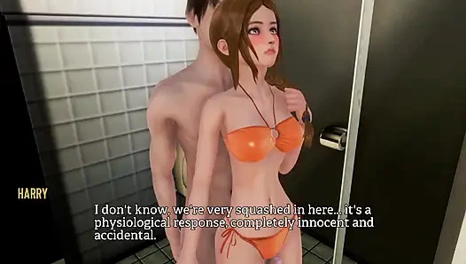 Herry dan judie lagi asik ngusap kontol dan memeknya di kamar mandi!