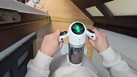 Pucking My Dick Masturbator While Watching in Secret My Stepsister Fingering Her Pussy