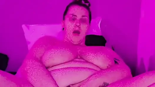 BBW Spreads Her Pussy for Her Machine