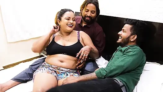 INDIAN DESI SEXY BEAUTIFUL GIRL ENJOYING AND FUCKING HARD WITH HER TWO BOYFREIND