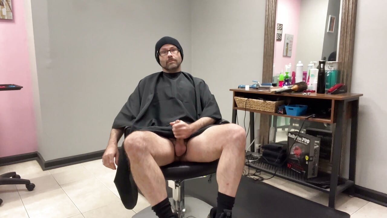 Hairy Muscle Daddy barber at the barber shop horny for penis porn cock addicted hairy muscle dick daddy dong
