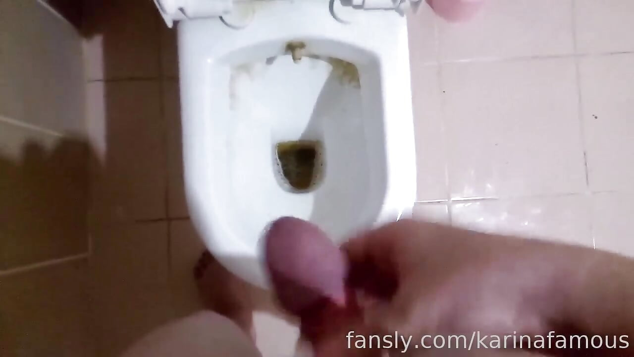 I pissing first with my little shemale dick and then masturbate and cum - Part 2
