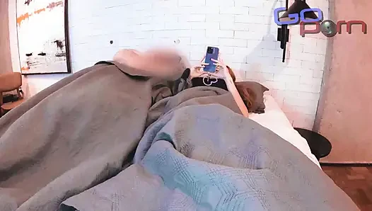 Cuckold Boyfriend Takes a Shower While Naughty Neighbor Fucks Redhead's Pussy