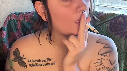 Chubby Smoker Masturbating