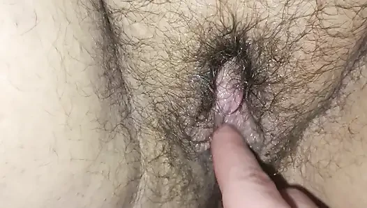 Stepsister gets fingered by stepbrother. The Hairy Cunt