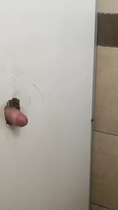Real gloryhole . Gliry hole in public toalett | Clip 1