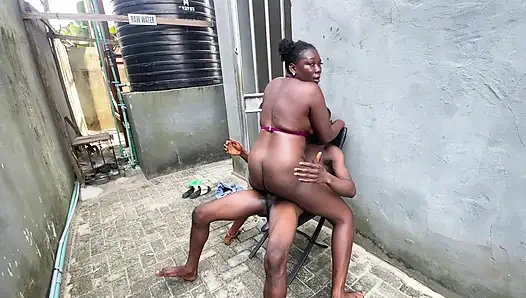 Oga Fuck His House Maid at the Back Yard