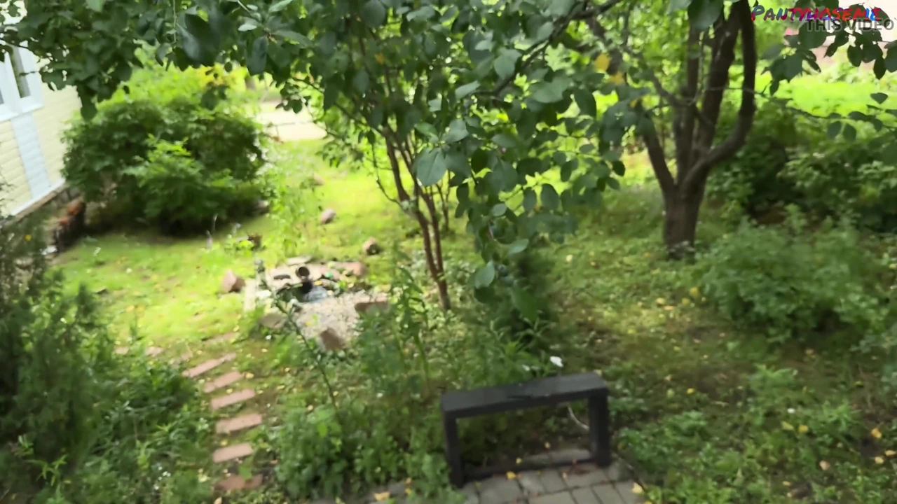 Chubby Brunette Mature Olala Anal Fucks Outdoors in Her Pantyhose and Crocs