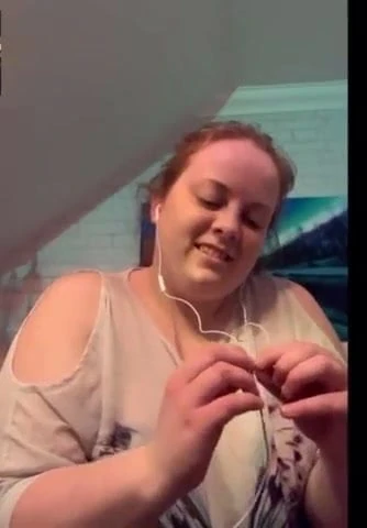 Fat Essex girl shows her cunt