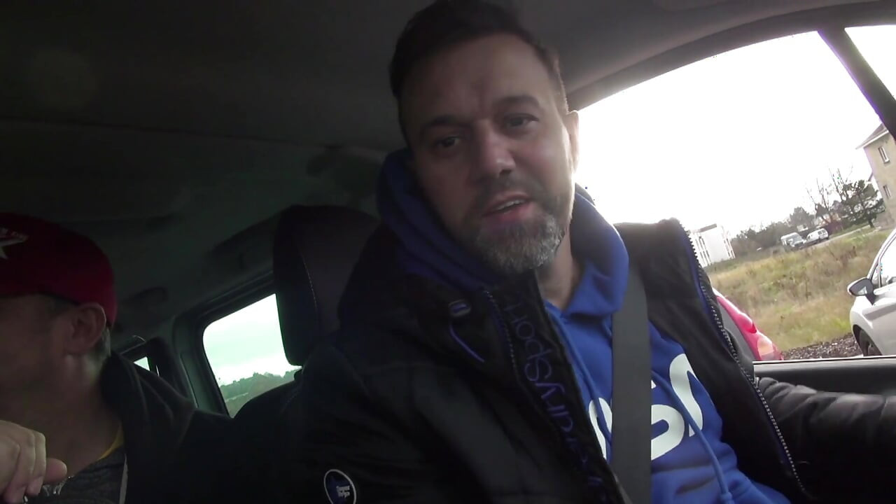 Blonde MILF sucks good cock in the car