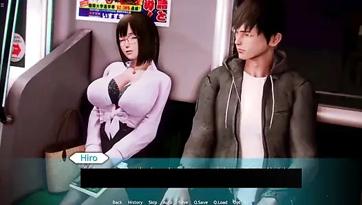 Hiro Massaging Japanese Milf Office Lady Boobs In Train