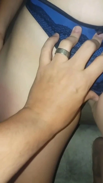 Blonde takes off her panties to fuck