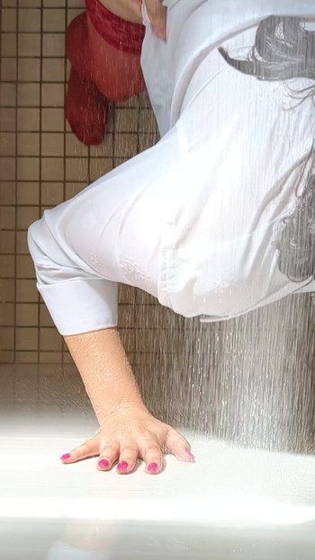 Powerful moment from "Wet Red Thigh Highs, Shower Sex (c01_film02)"