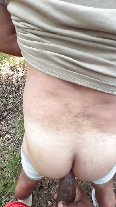 Cruising Straight Guy Gets Bent Over a Tree