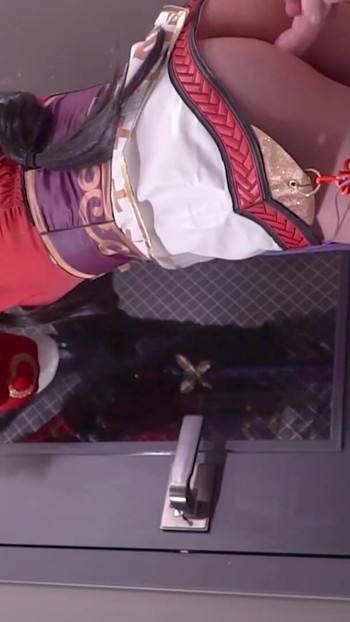 Powerful moment from "League of Legend Ahri cosplayer Tied up, hentai japanese shemale cosplay 12"