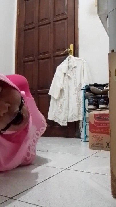 Emotional moment from "Hello Kitty Swimsuit Hogtied Hijab"