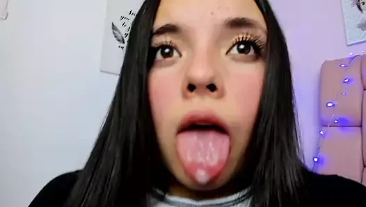 Young Colombian girl becomes a nymphomaniac thirsty for pleasure and enjoys showing off how slutty she is