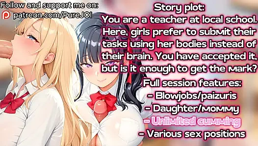 Girls from Saimin Seishidou are passing teacher's special exam (Sex JOI)