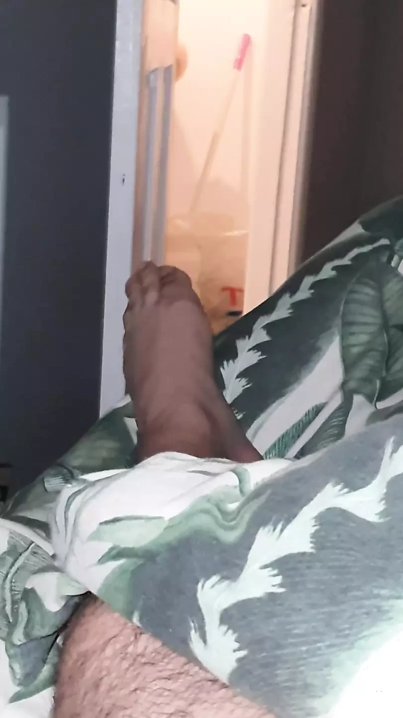Slutty Maid caught step son naked in bed while cleaning his room