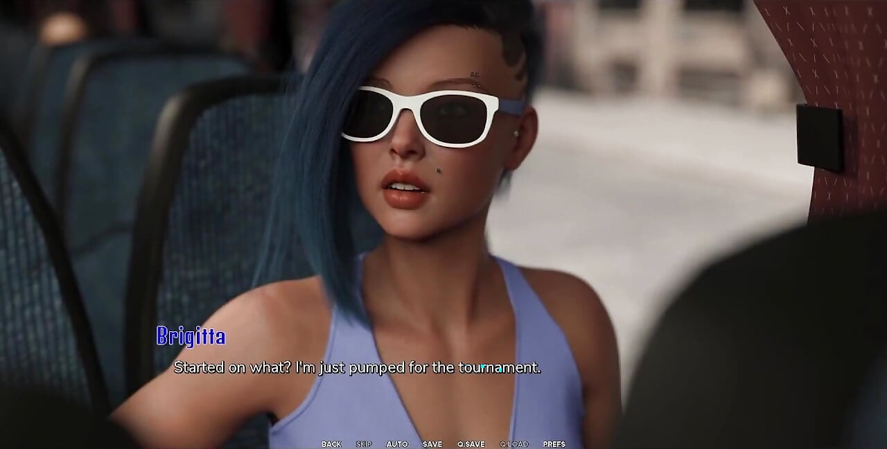 Taboo University - Hot Emo Girl Gives Me a Handjob Inside a Public Bus - 3D Porn Games