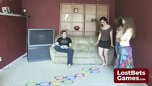The girls are in for a wild ride with a Stripscotch game