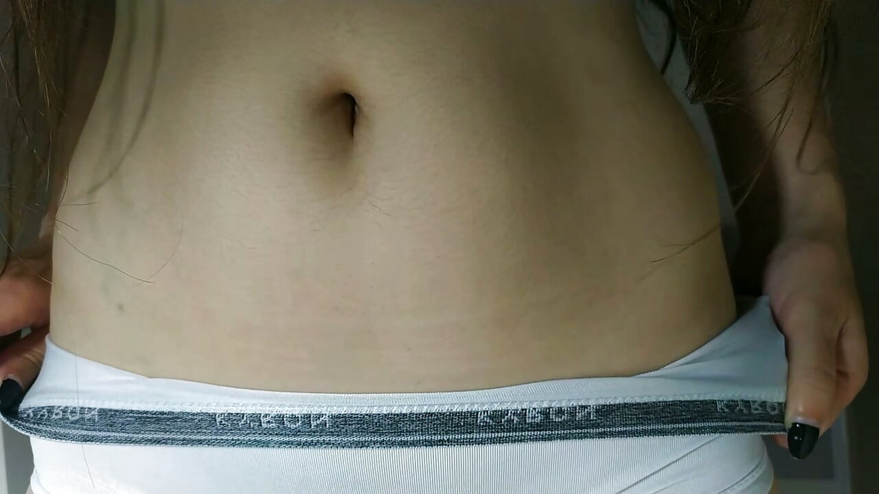 Try on just a horny girl wearing her new panties and asking u which one fits better