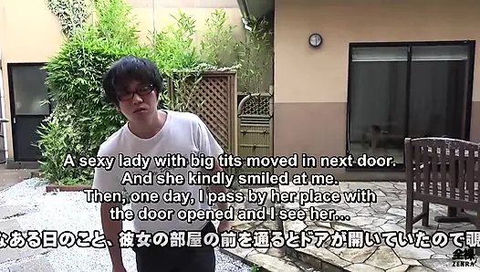 Maki Hojo, возбужденная японская жена по соседству соблазняет снова